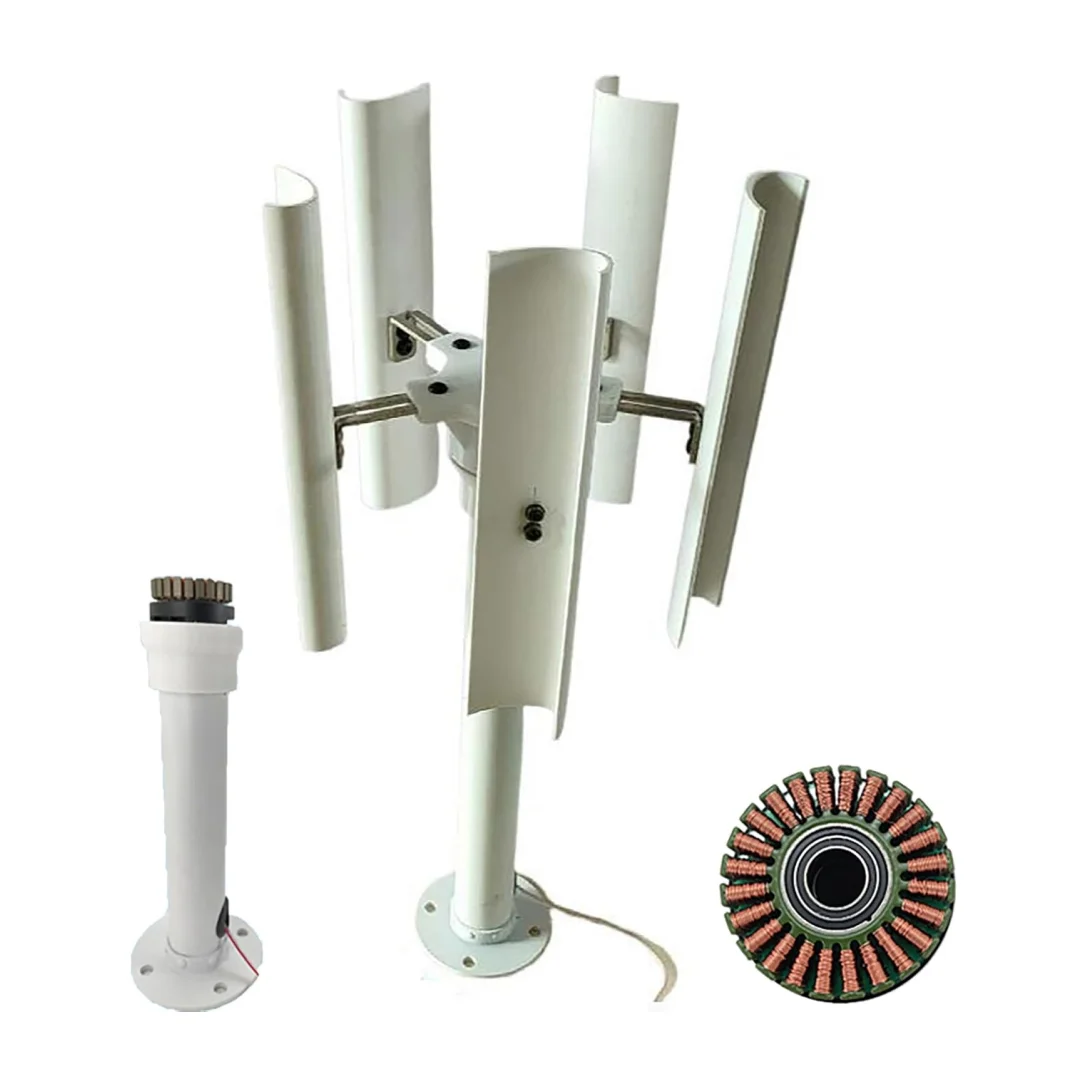 1-35W DIY Vertical Axis Wind Turbine Model Wind Power Generator Three-Phase Permanent Magnet Generator Windmill Toy Light Make