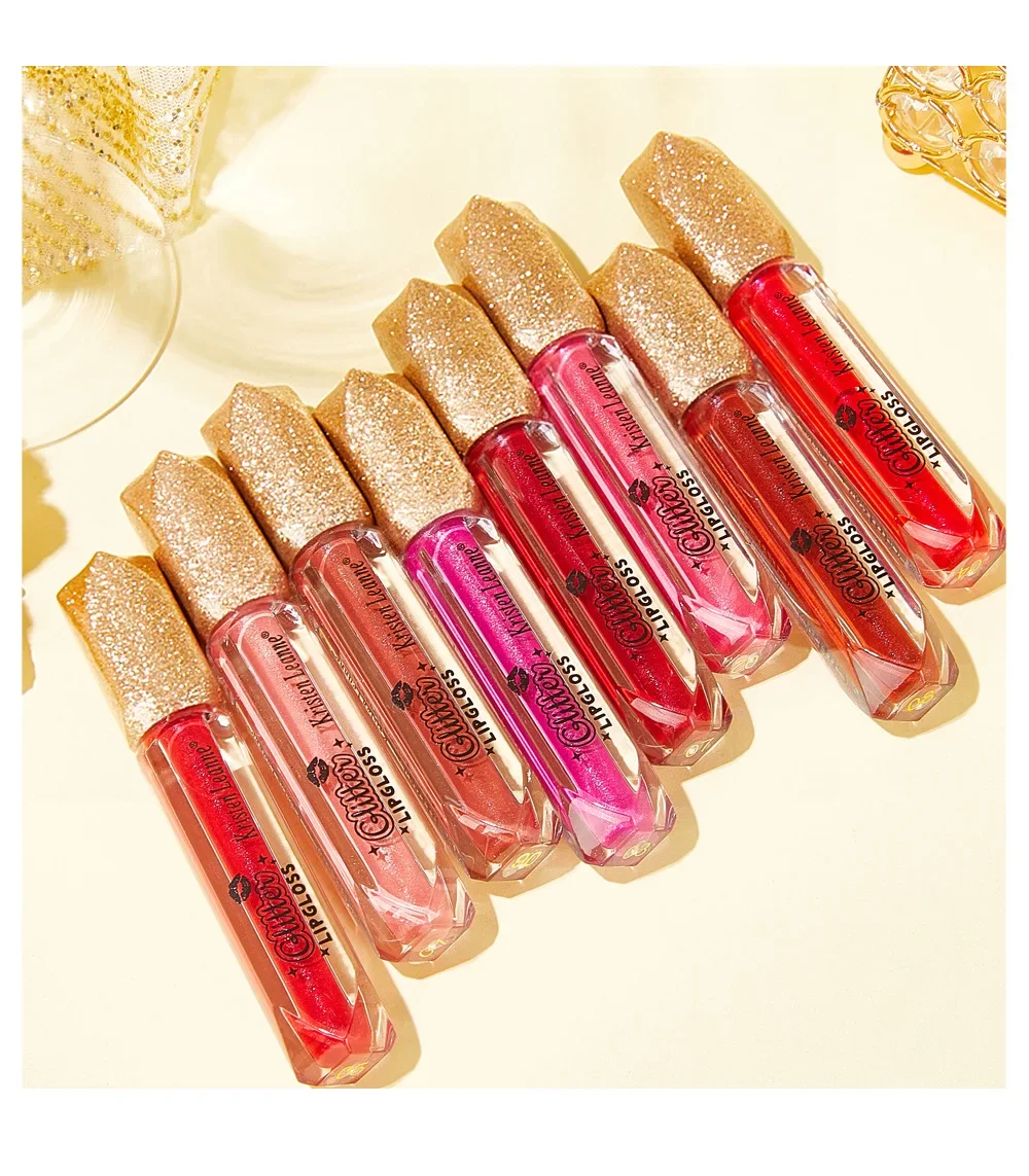 Nieuwe Glanzende Lipgloss Voor Vrouwen Langdurige Matte Glitter Vloeibare Lippenstift Diamant Glanzende Lipgloss Waterdichte Lip Make-Up