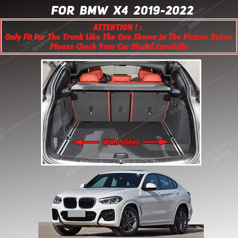 Car trunk mat for BMW X4 G02 2019 2020 2021 2022 cargo liner carpet interior accessories cover