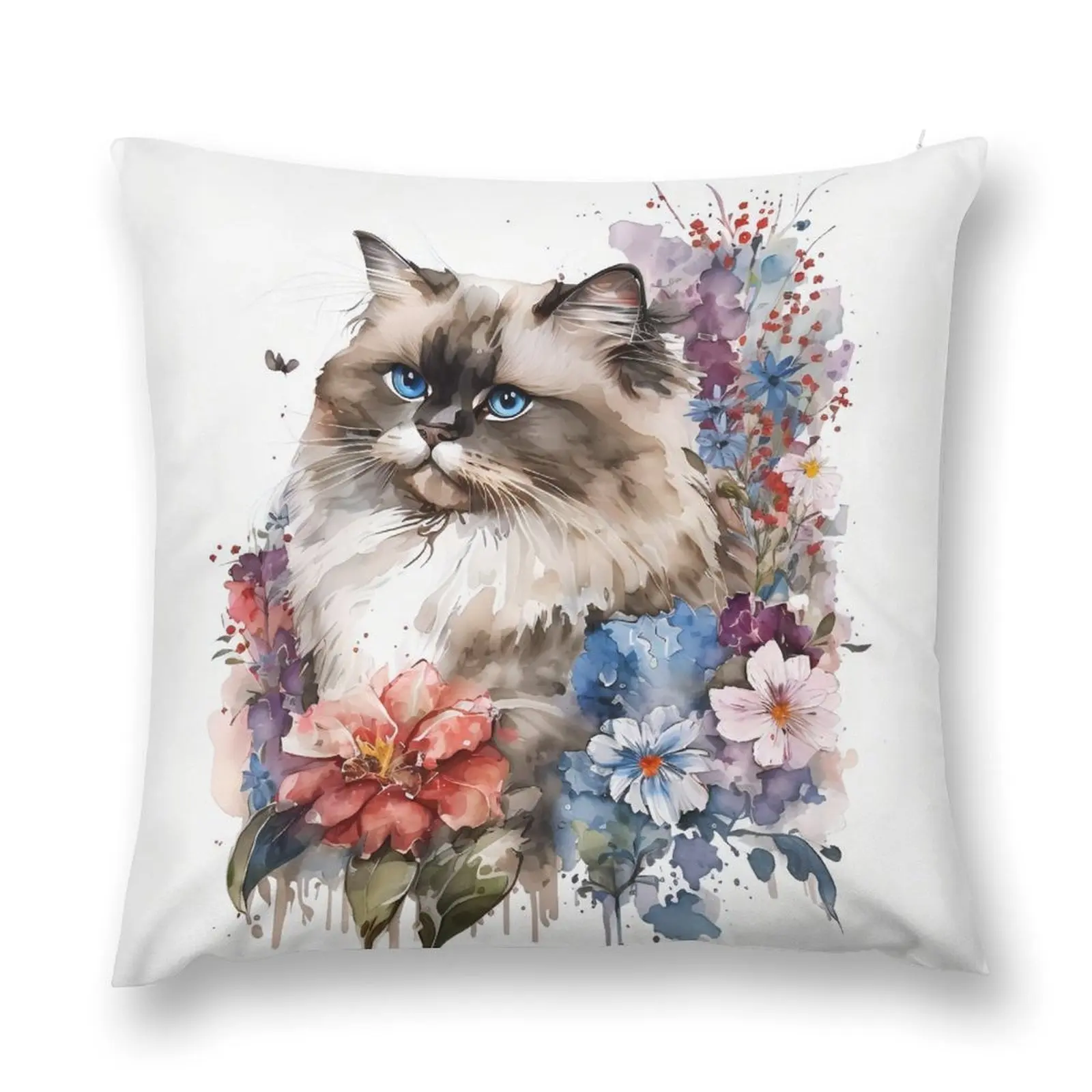 Ragdoll Love - Cat Lovers Gift for Pet Owners Cute Ragdoll Cat Art and Accessories on Redbubble Throw Pillow