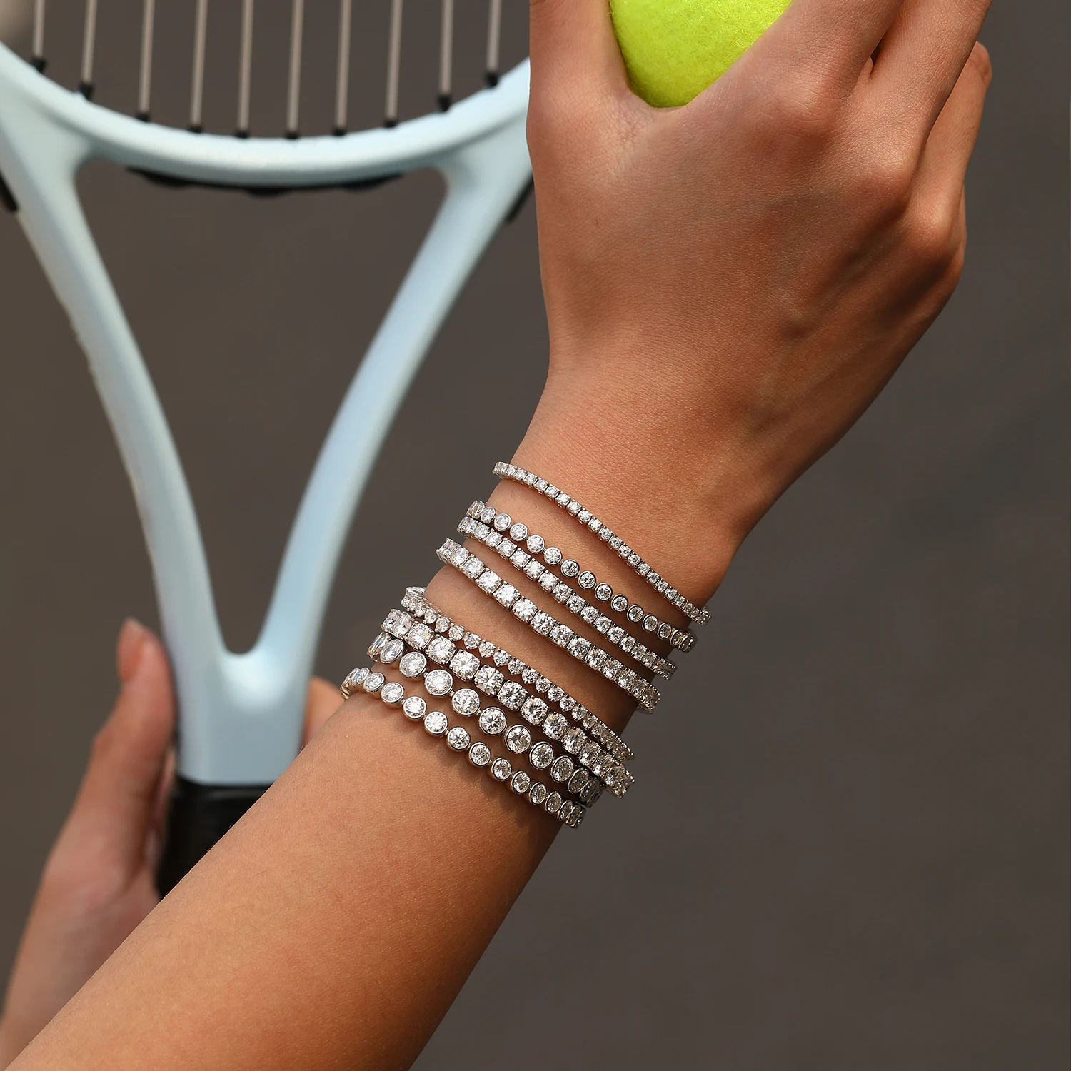 MODIAN D VVS1 Moissanite Tennis Bracelet 925 Sterling Silver Single Row Classic with Box Bracelets for Women Man Fine Jewelry view 2