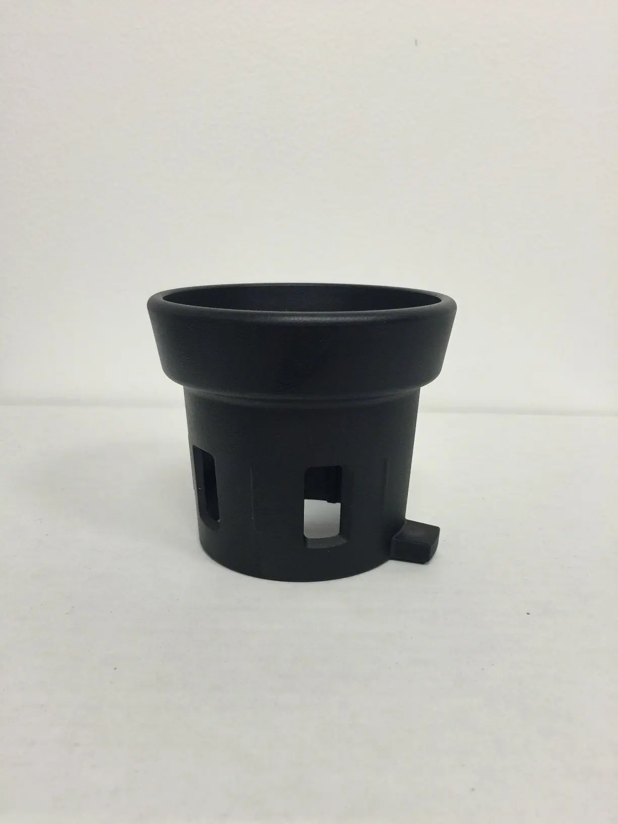 

Black Car Cup Holder Insert With Ventilation Slots