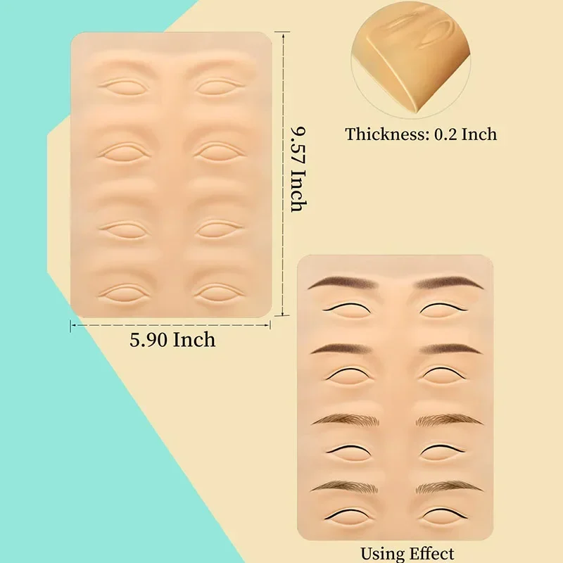 Практика татуировки, принадлежности для микроблейдинга кожи, подводки для бровей, практика латексной кожи, перманентный макияж, инструмент для обучения татуировке бровей