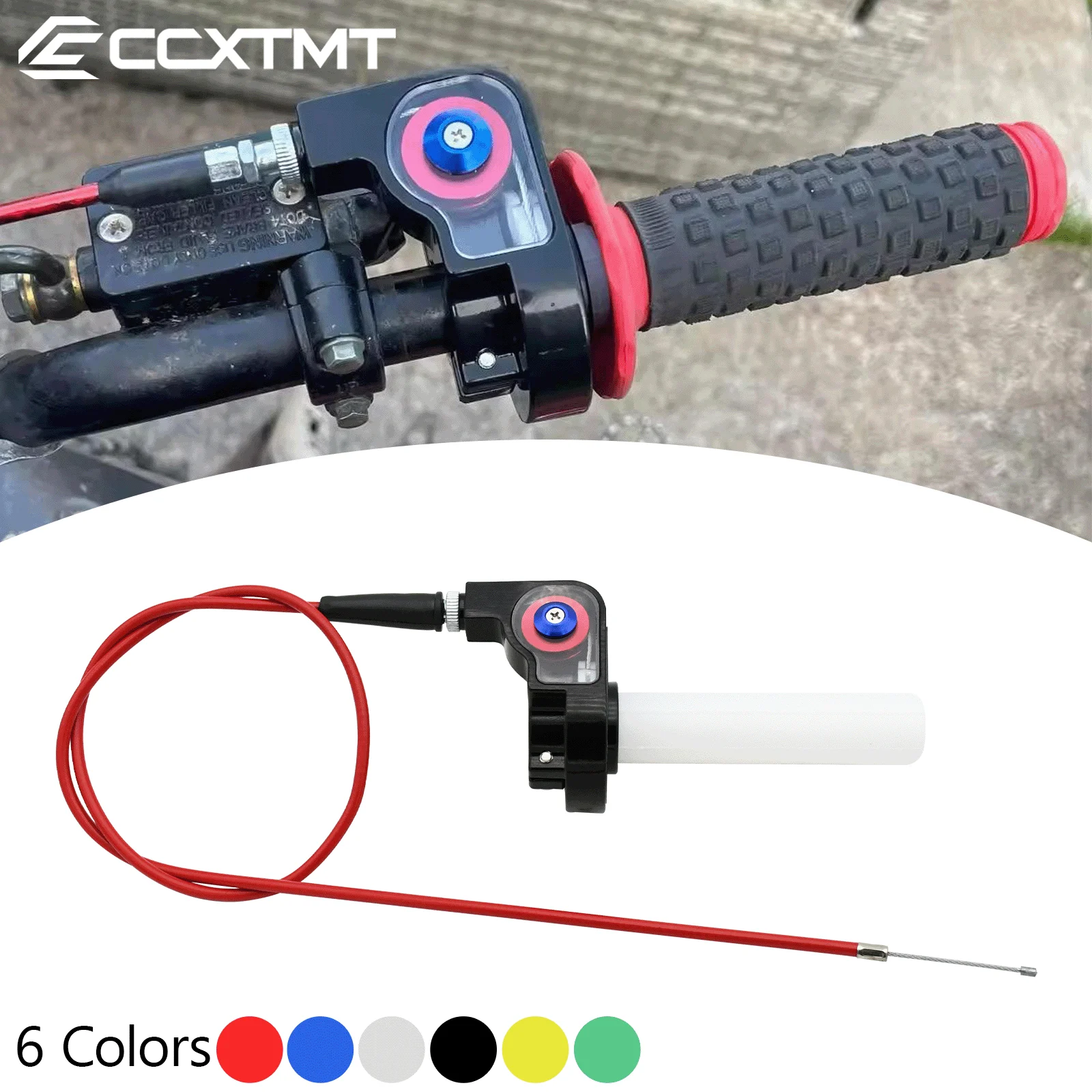 Puño de acelerador universal de 22 mm y 7/8 pulgadas para motocicleta y ATV, acelerador rápido, cable de acelerador de 980 mm y 1080 mm para KTM, Kawasaki, Suzuki, Honda, Yamaha
