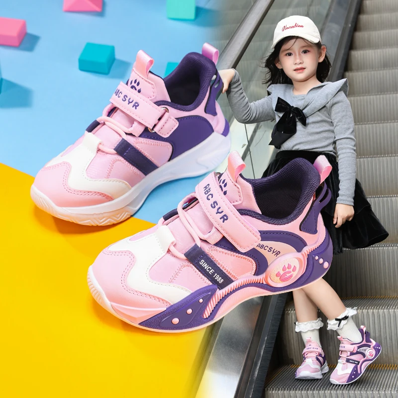 

2025 New Kids Basketball Sneakers Rebound Girls Basketball Shoes Comfortable Boys Sport Shoes Shock-Absorbant Outdoor Sneakers