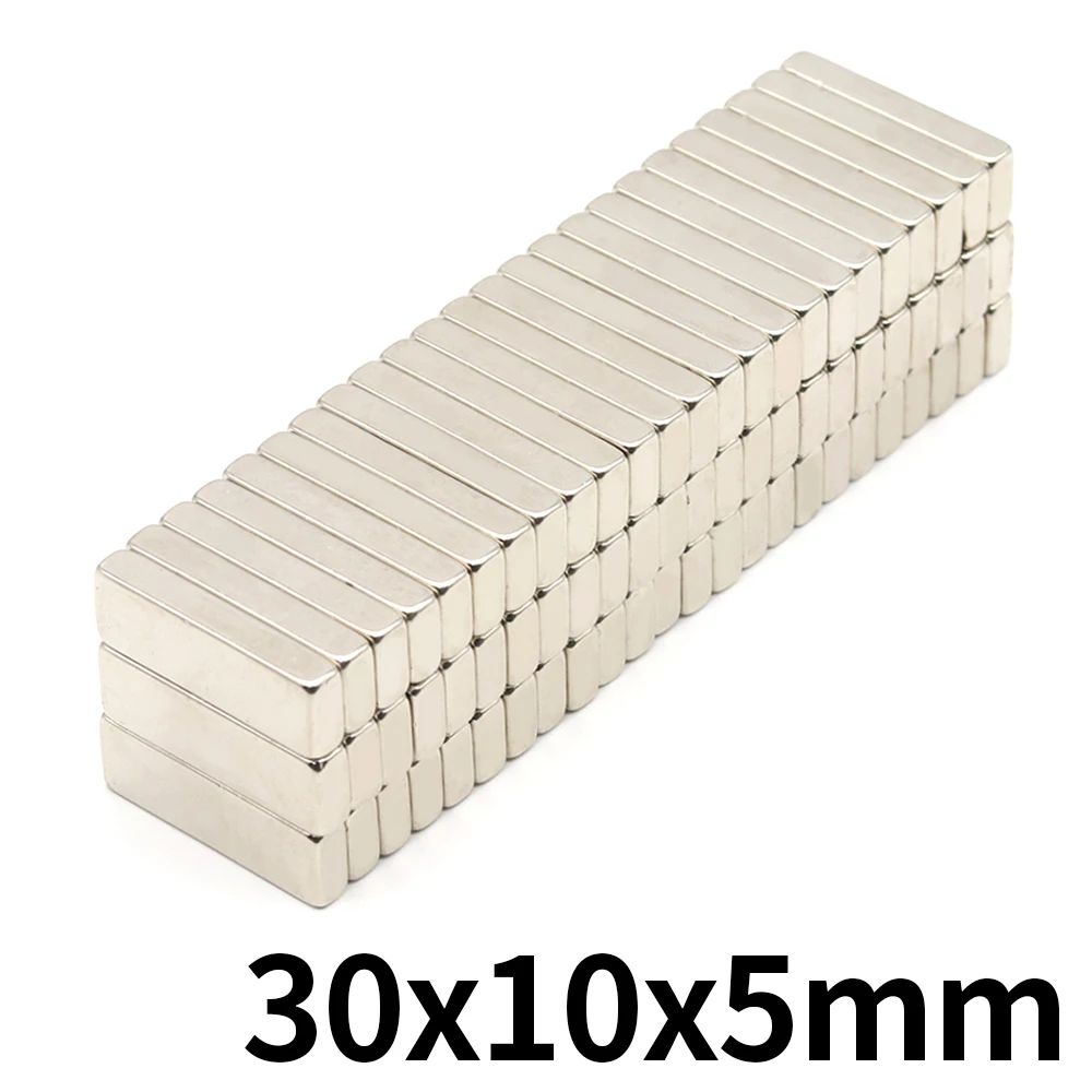 5/10 Pcs 30x10x5 N35 Neodymium Magnet 30mm X 10mm X 5mm NdFeB Block Super Powerful Strong Permanent Magnetic Imanes