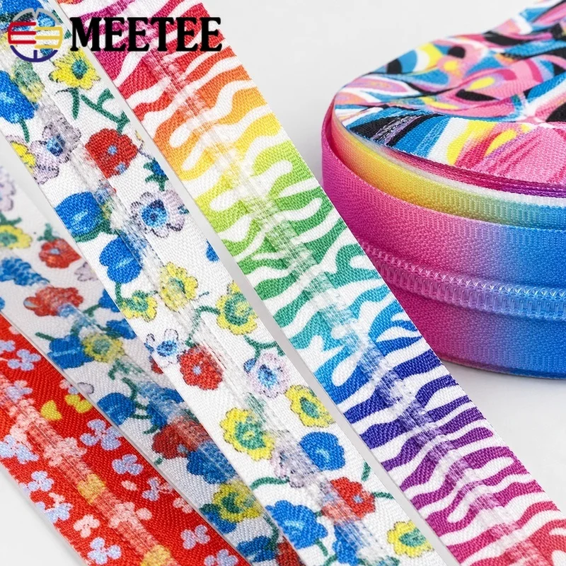 3-10M 5# Colorful Nylon Coil Zipper Tape Continuous Chain for Handbags Jackets Shoes Garments Custom Sewing Repairs And Closures