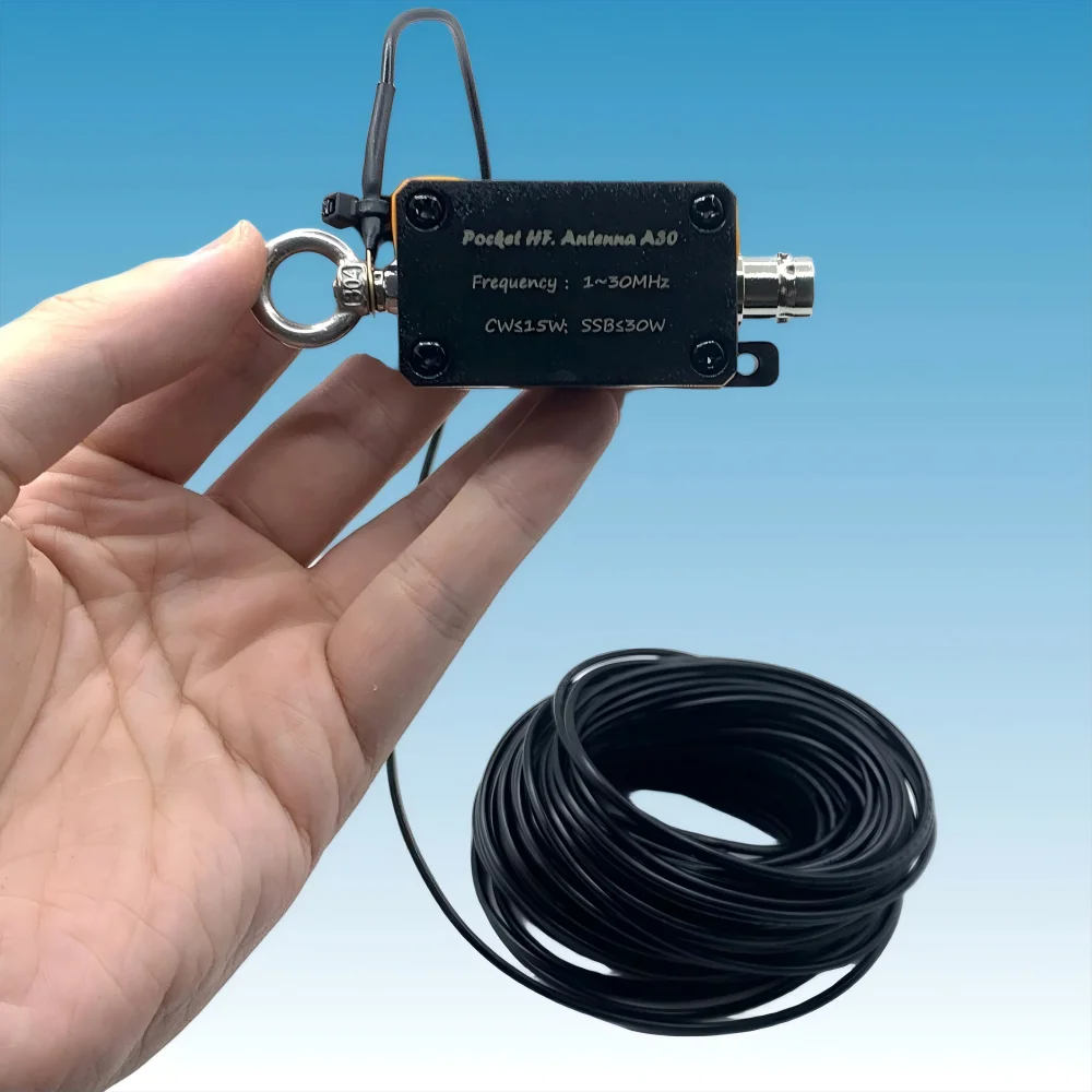 A30 1-30 MHZ Portable High-Frequency Broadband Antenna, Band Antenna Inverted V Horizontal End Feed Antenna