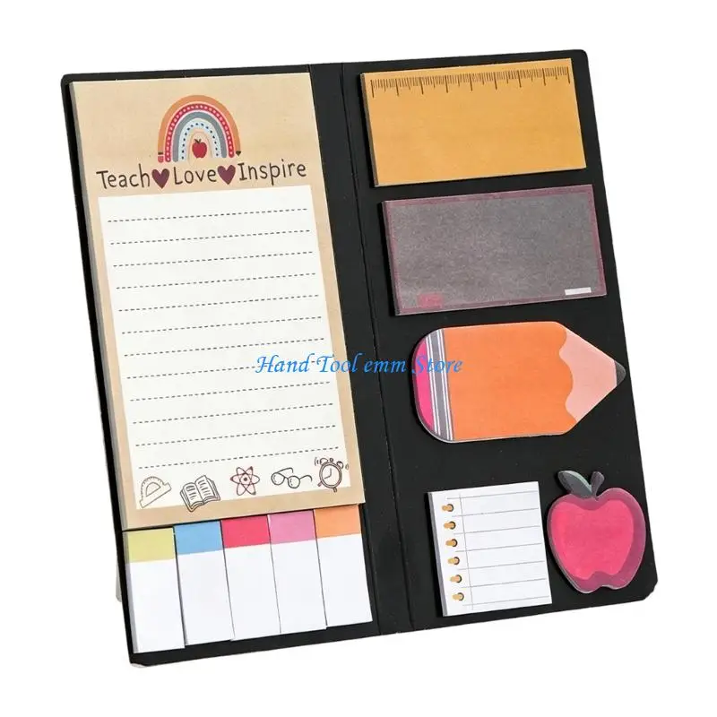 H37F Teacher's Day Adhesive Note and Notepads Set Cartoon Adhesive Note Memo Pad