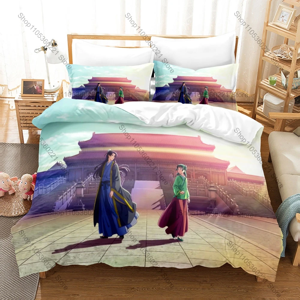 Cool The Apothecary Diaries 3PCS Bedding Set Maomao Jinshi Microfiber Duvet Cover 2Pillowcases No Inner Core