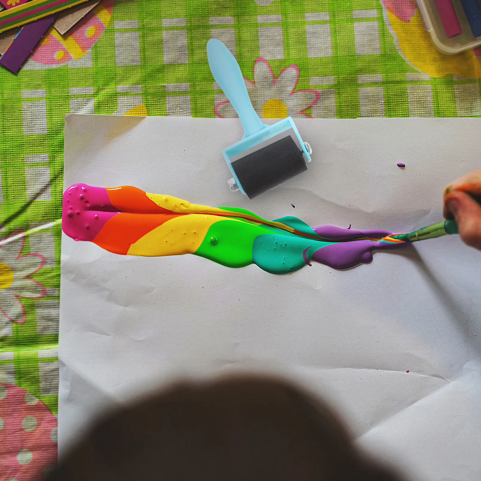 

4pcs Craft Roller For Scrapbooking Printing Wear-Resistant Portable Rubber Rolling Tool Small Multi-Function