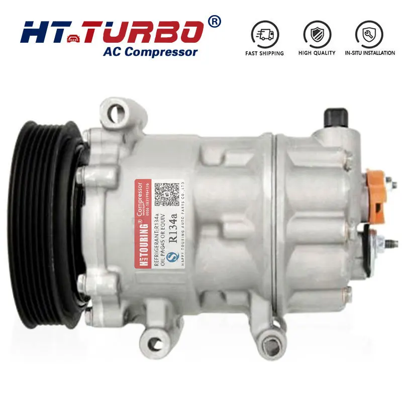 SD6C12 AC Compressor for PEUGEOT 307 308 PARTNER CITROEN C4 9651911180 9659875980 9671334080 6453QP 6453QQ 6453WQ 6453WR 648710