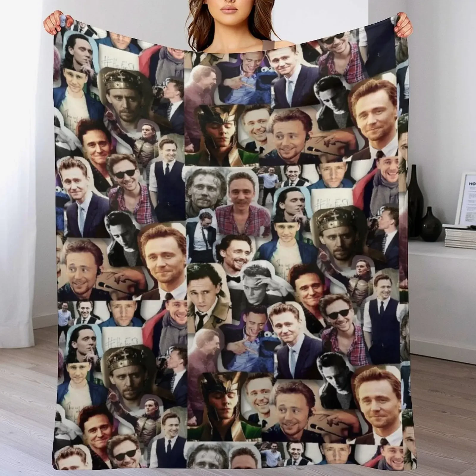 

Tom Hiddleston collage Throw Blanket Fashion Sofas christmas gifts Blankets Sofas Of Decoration Sofa Throw Blankets