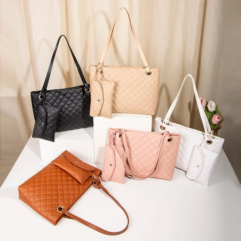 Tote bag two-piece set 2024ladies handbags fashion women's bags casual white women's shoulder bags