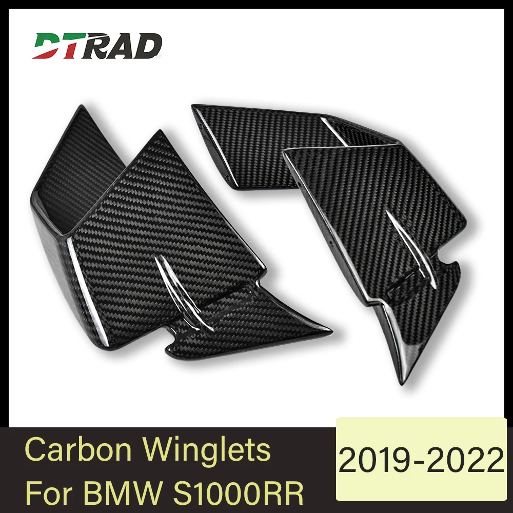 For BMW S1000RR 20192020 2021 2022 100% Carbon Fiber Side Fixed Winglets Fairing Kits Motorcycle Aerodynamic Wing Accessories