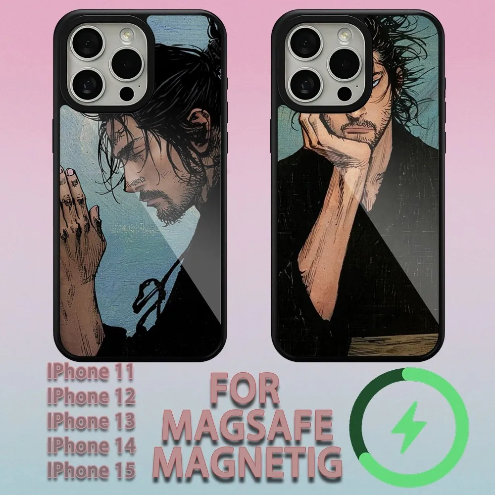 Vagabond Manga  Phone Case For iPhone 15 14 13 12 11 Pro Max Plus Magsafe Magnetic Wireless Charging Cover