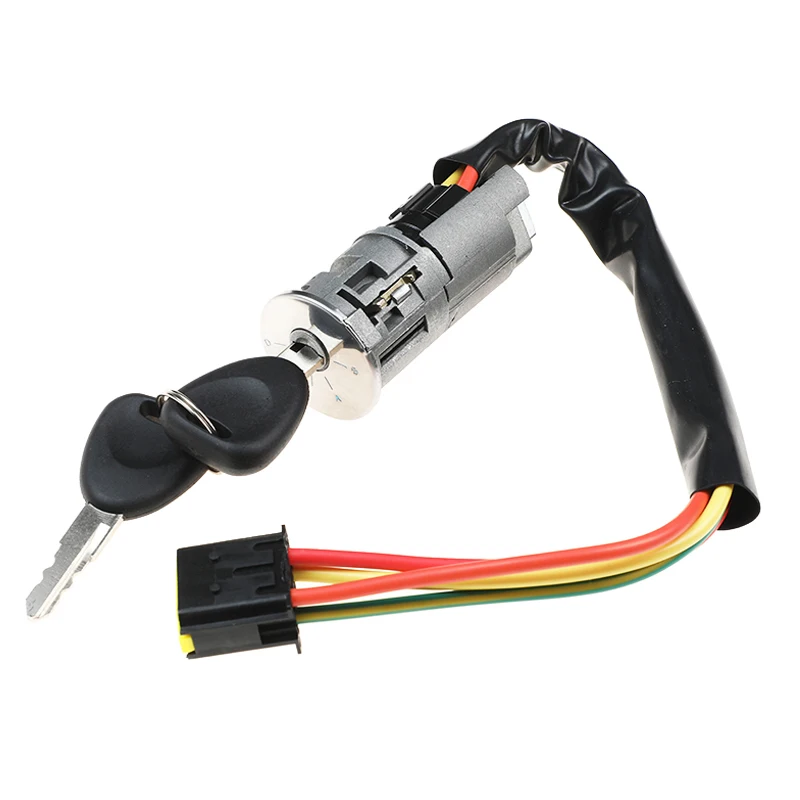 YAOPEI 7702296589 Cilindro serratura accensione e chiave interruttore per Renault Logan Dacia Sandero Clio 7701471098 7701471220 6601551102
