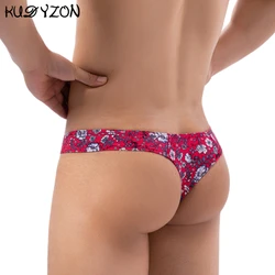 Print Mens Thongs And G Strings Modal Man Sexy Briefs Jockstrap Cuecas Sissy Lingerie for Men U Pouch Gay Slip Homme String