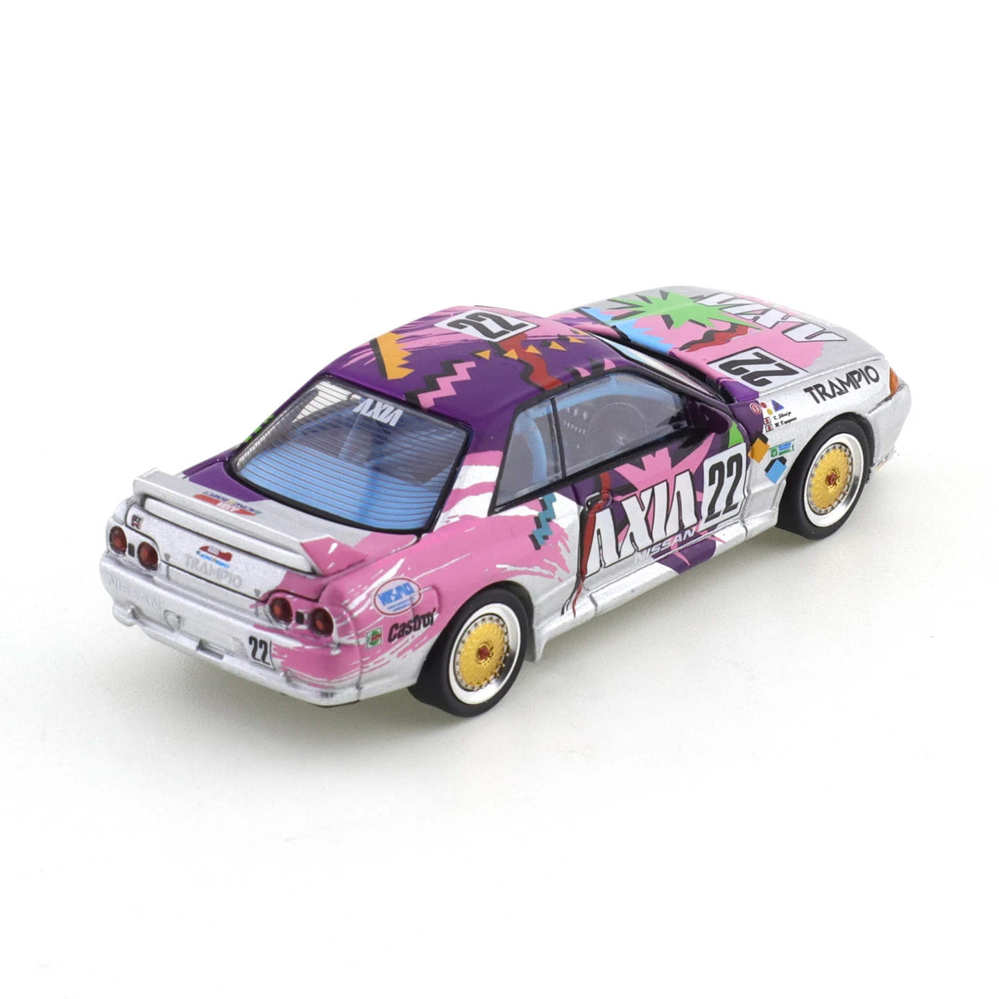 XCARTOYS 1/64 POP RACE SKYLINE GT-R(BNR32) 1990 Campeonato de coches de turismo de Japón AXIA # 22 coches de aleación modelo fundido a presión juguetes para niños