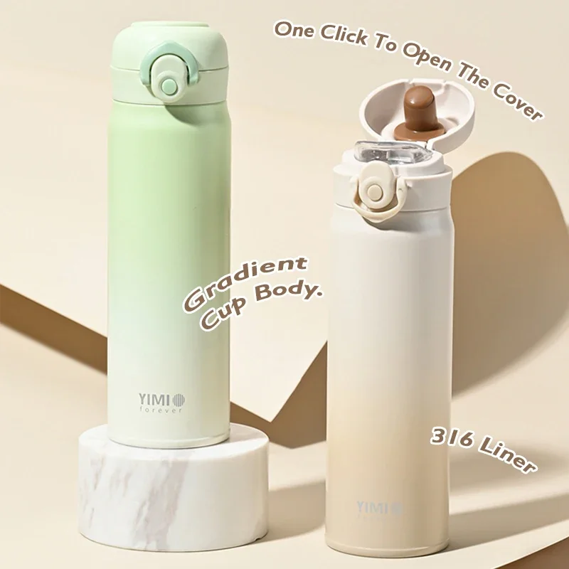 

500ml large capacity thickened 316 stainless steel vacuum Thermal insulation portable Tumbler Thermos Water bottle Coffee cup