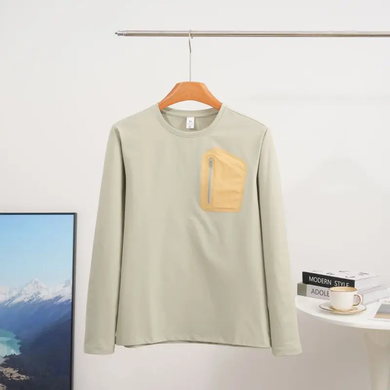 2026 Herbst Bergsportmode, Angler-Baumwoll-Feeling, Schnelltrocknendes Langarm-T-Shirt, Basisschicht für Laufen und Fitness – Detail 10