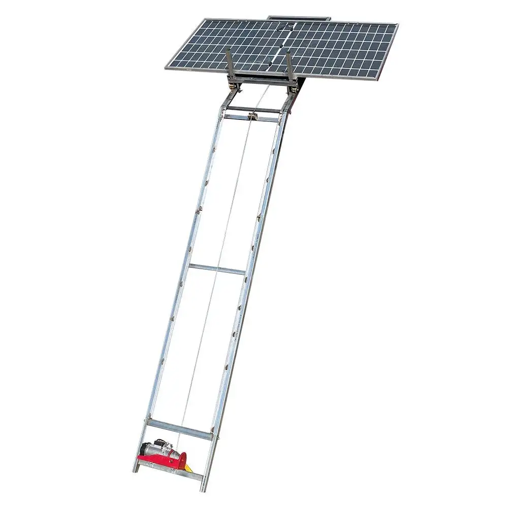 Inclined roof lift steel structure glazed tile ladder