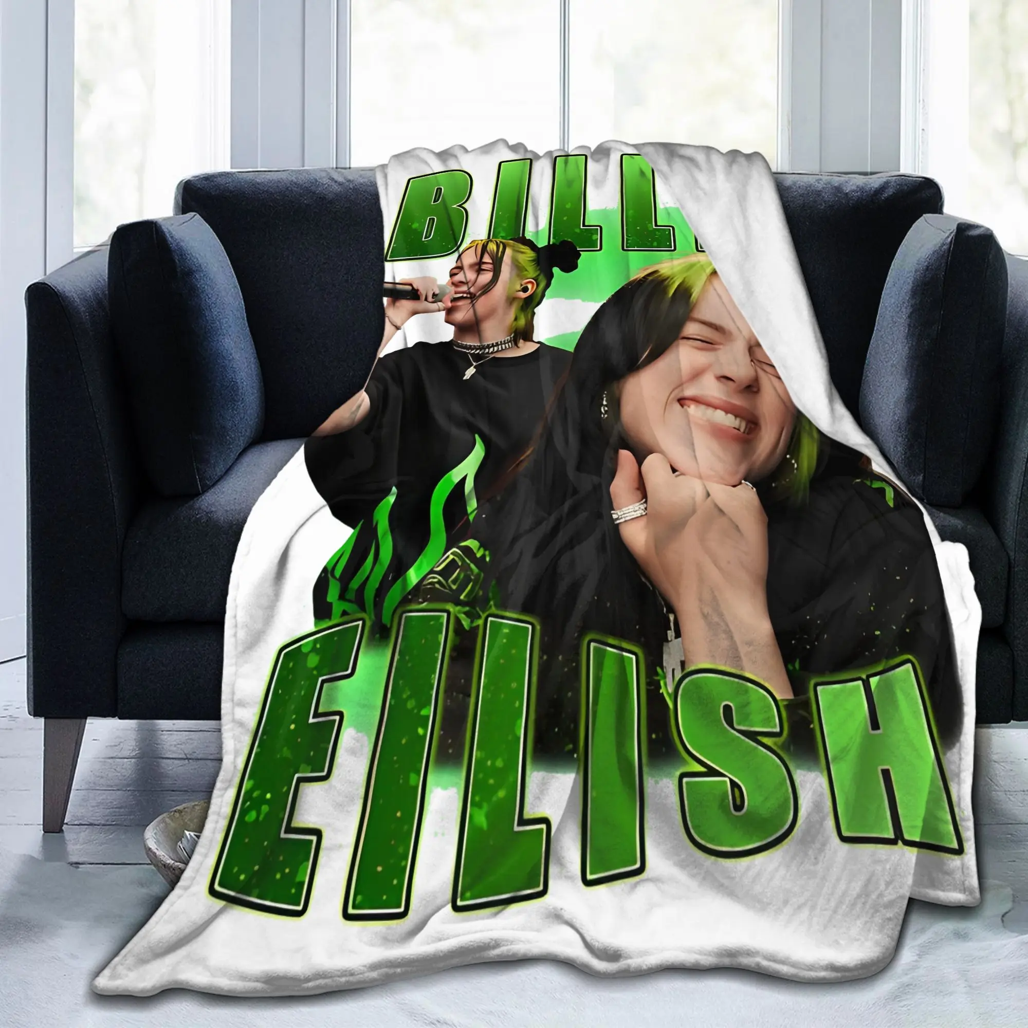 

Эстетические Bootleg B-Billies Eilish, одеяла в стиле хип-хоп, флисовое зимнее многофункциональное мягкое одеяло для кровати, автомобильного ковра
