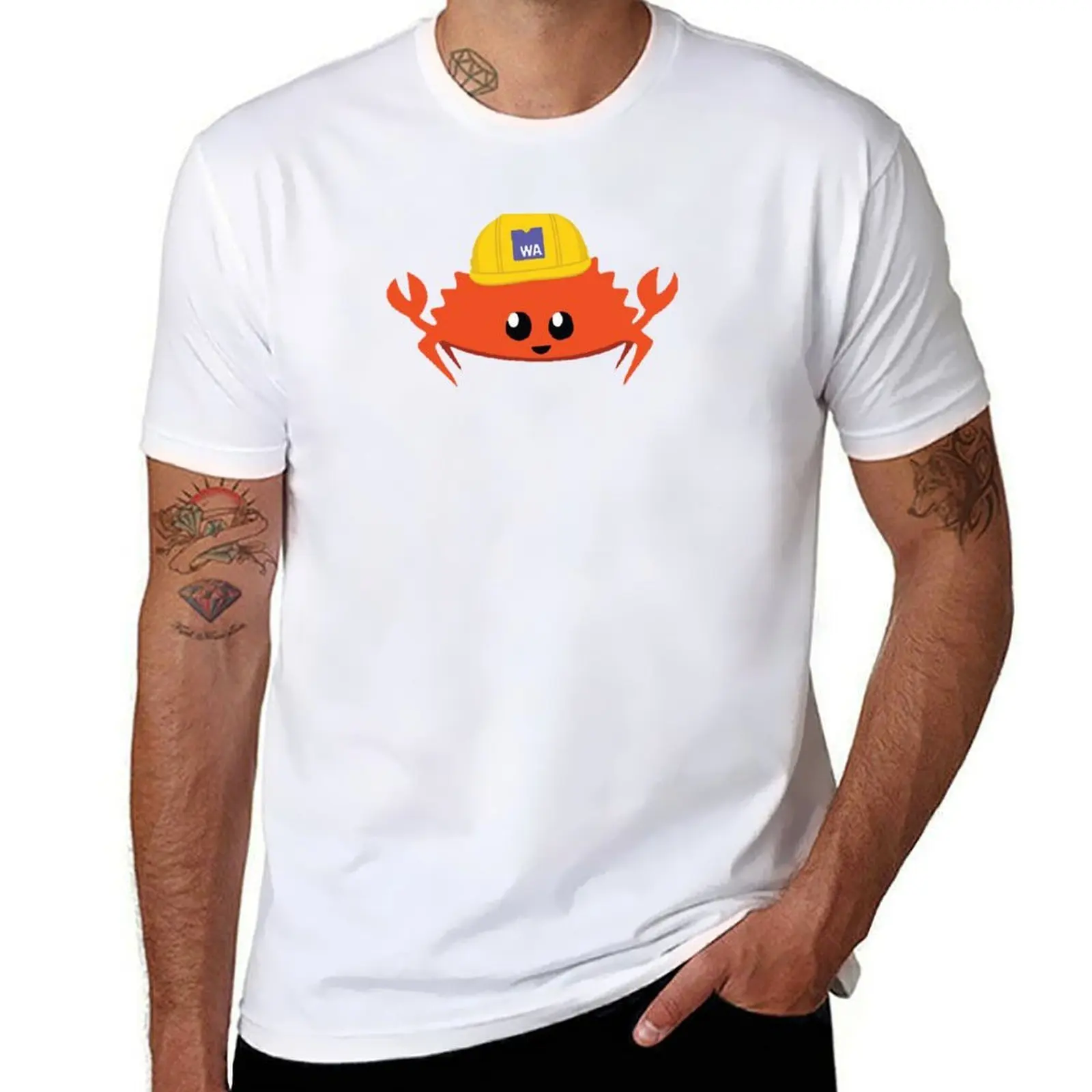 

Rust Programming Language - Ferris the Engineer T-Shirt t shirt man casual man graphic t shirt T-Shirt