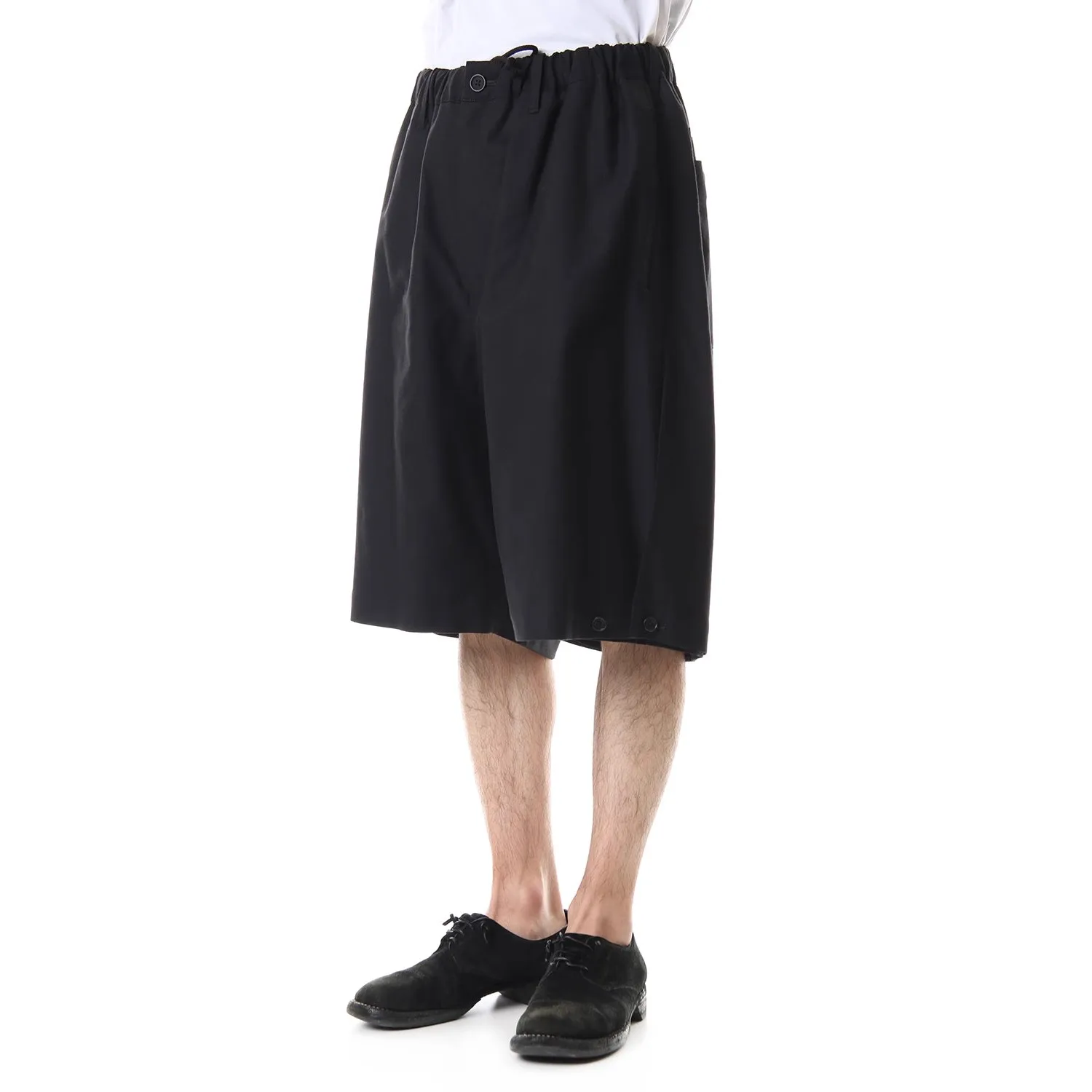 

YOJI OOAK baggy wide-leg pants cut crisp elastic waist shorts solid color simple all-matching pants men's fashion