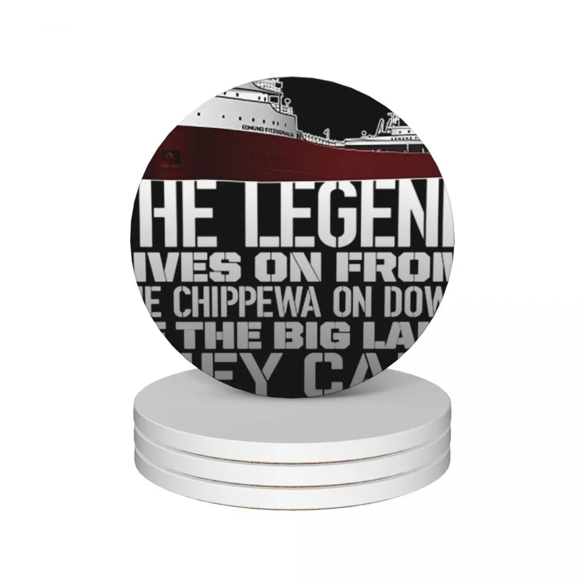 

The Legend Lives On Ceramic Coasters (Set of 4) Creative tea cup holder ceramic set Coasters