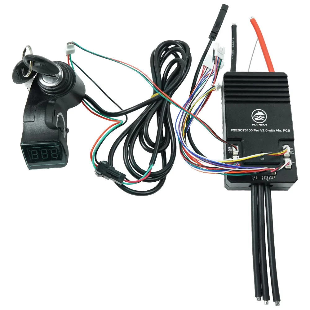 Controlador de velocidade Flipsky 4-20S 75100 Pro V2.0 ESC baseado em VESC para skate elétrico, scooter e bicicleta elétrica com PCB de alumínio BLDC FOC