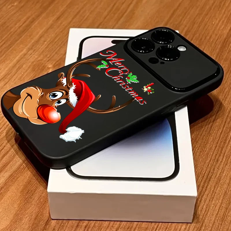 Christmas Deer Print Large Window Phone Case Phone Case For iPhone 18 17 Pro Max 16 Plus 15 14 13 12 11 18 Pro Max XS X XR Cover