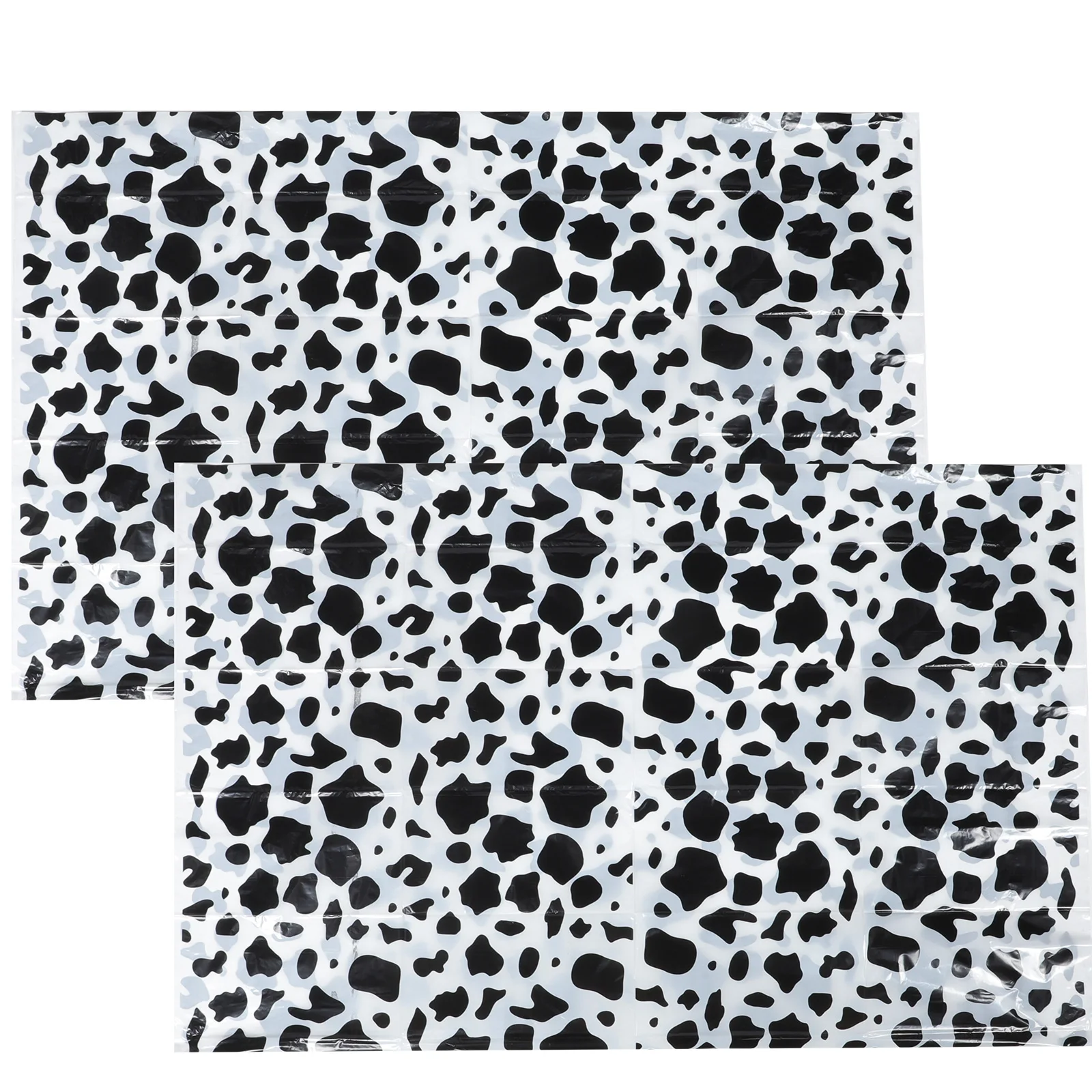 

2Pcs Cow Printing Tablecloth Chic and Stylish Dining Table Cover for Home Cafe Shop Catering Events Decoration
