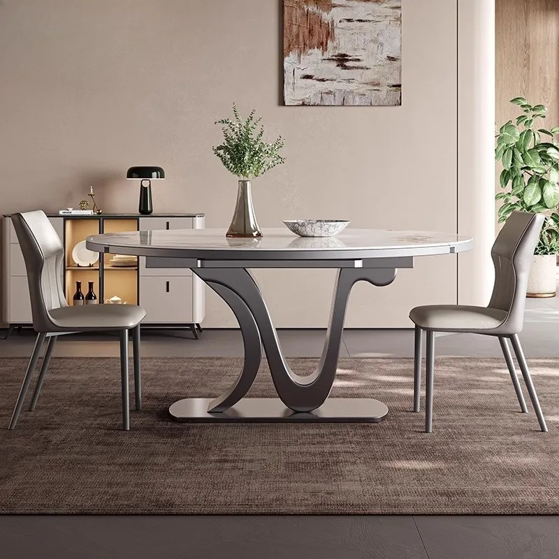 Dining table induction cooker square round table designer household small apartment light luxury desktop