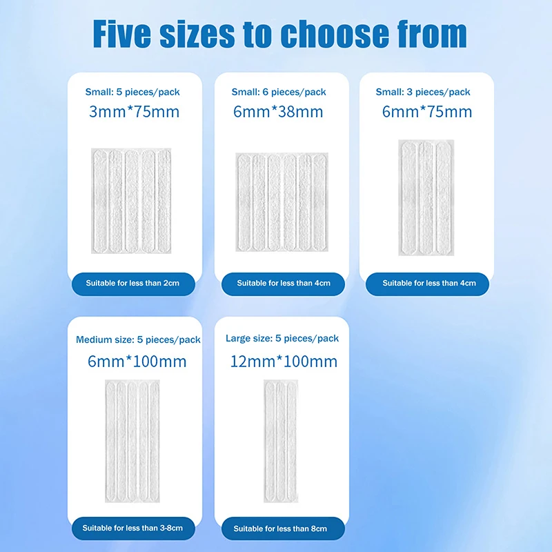 3/5/6Pcs/pack Wound Closure Tape Adhesive Sterile Medical Bandage Strip Skin Repair First Aid Kit Surgical Breathable Tape