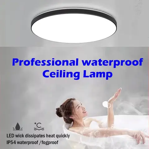 Waterproof Bathroom Light Led Kitchen Ceiling Lights 30W 40W Round Led Ceiling Lamp For Living Room Balcony Toilet 110V 220V