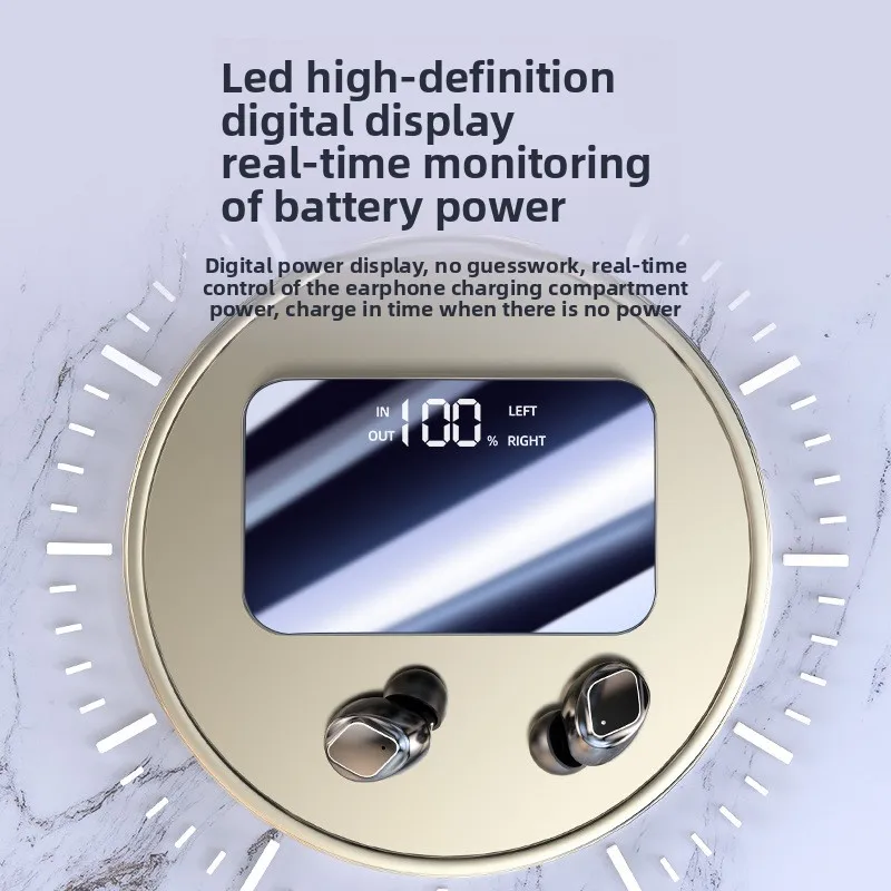 New S30 TWS Private Model Wireless Bluetooth Earbuds Mirror Power Bank Large Capacity Long Standby Smart Noise Reduction Headset