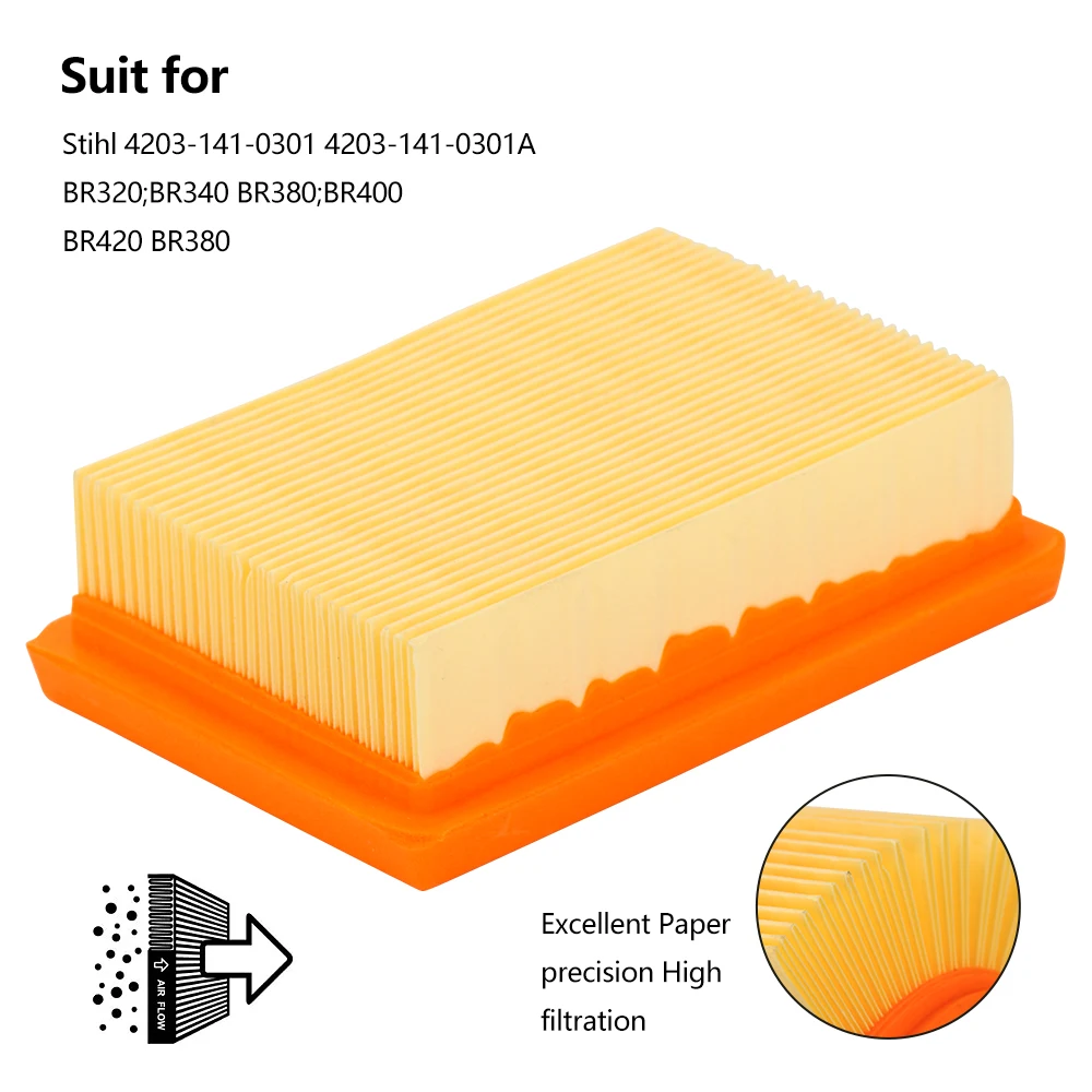 XCAN 1/5pcs Air Filter for Stihl Backpack Blower BR320 BR340 BR380 BR400 BR420 4203-141-0301 Garden Tool Parts