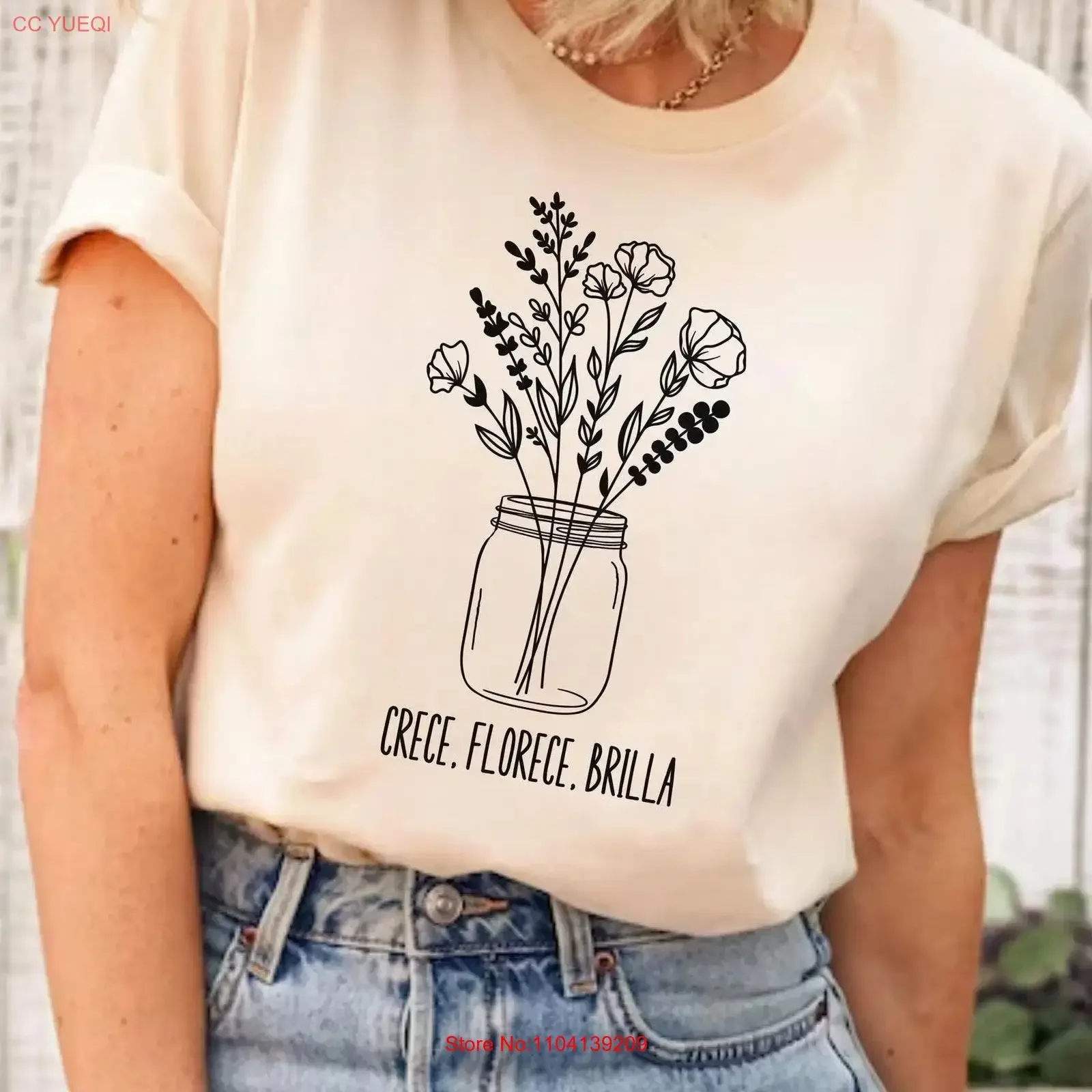Maestra Bilingue Floral T Shirt Spanish Teacher Language Minimalistic flowers vintage Washed homme fashion graphic Versatile