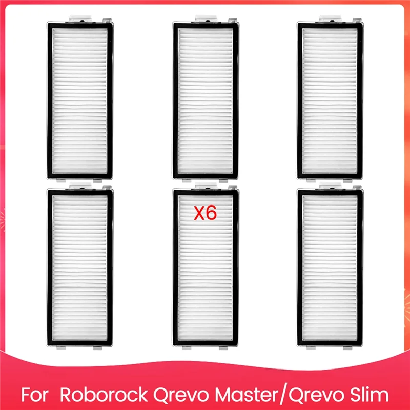 A86I-HEPA Filter For Roborock Qrevo Master/Qrevo Slim Robot Vacuum Cleaner, Washable Filter Replacement Parts