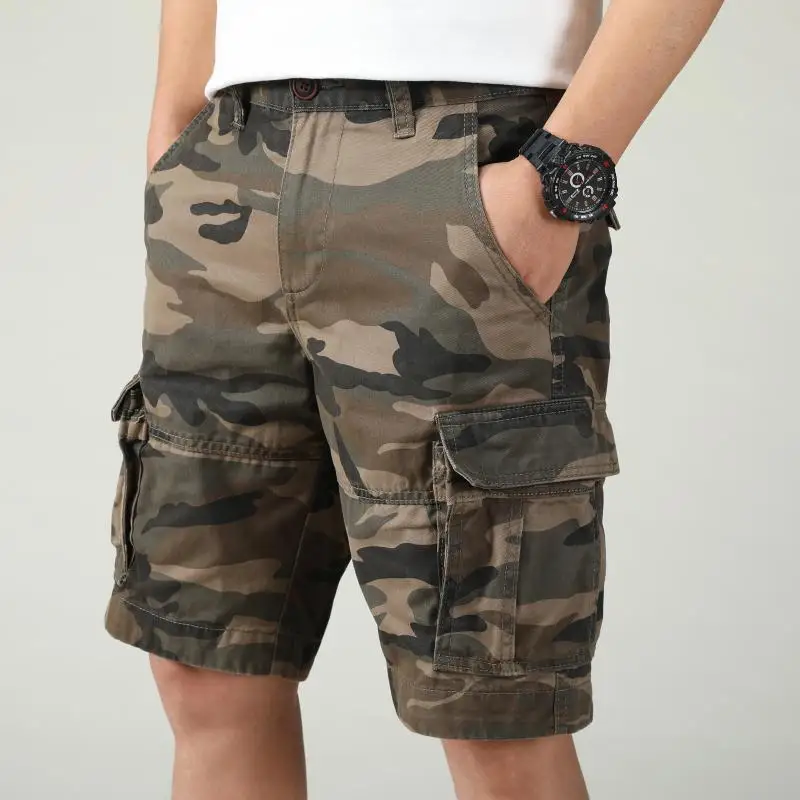 Shorts Herren Sommer Casual Camouflage Fünf-Viertel-Hose bequem außerhalb der Wear Trend Jugend hose