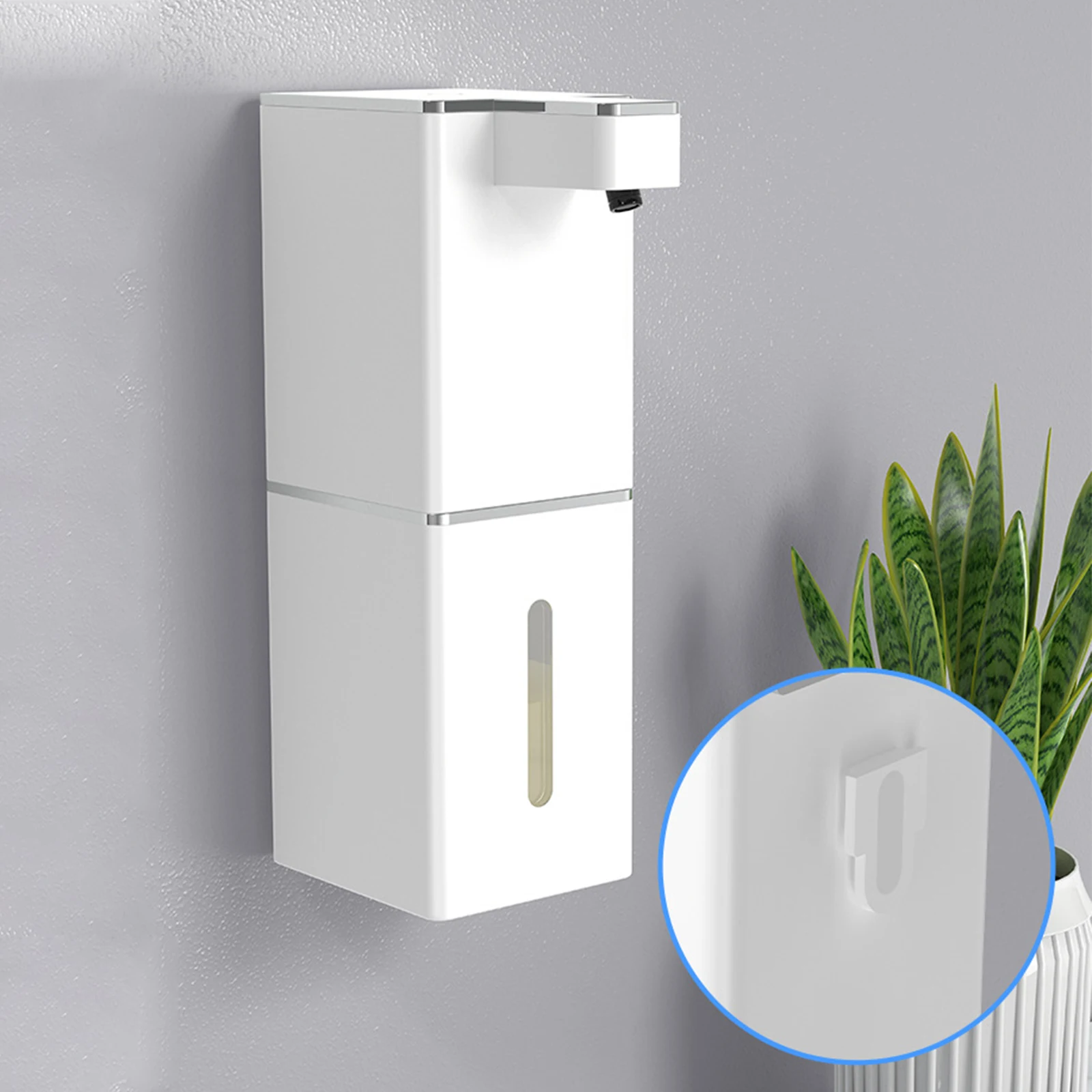 Wall Mount Automatic Foam Soap Dispenser 400ml USB Rechargeable Infrared Sensor Touchless Hand Pump