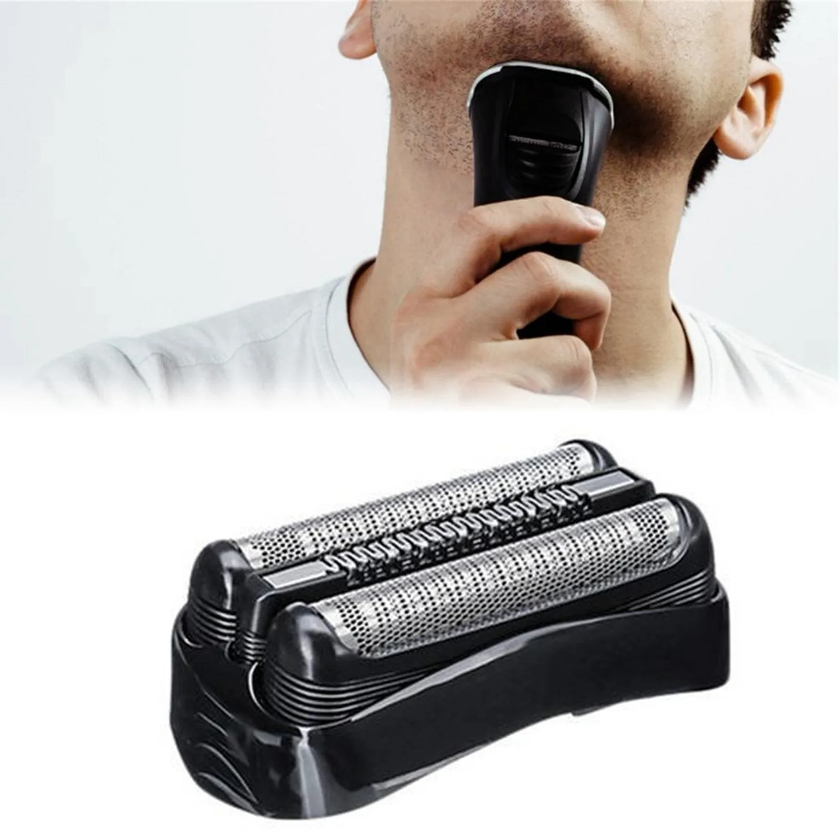 2PCS 21B/32B Shaver Foil&Cutter Set Economical Replacement Shaver Head for Braun Series 3 Electric Razors 301S 310S 320S