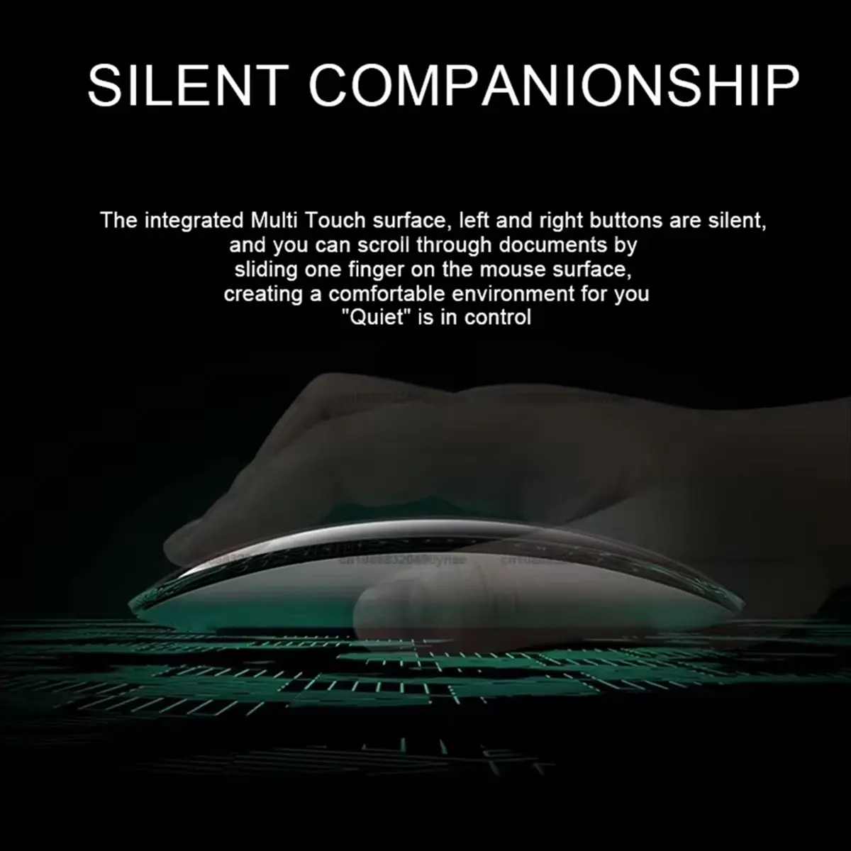 L77A For Wireless Bluetooth Mouse Touch Magic Mouse for Pro Air Mini PC Laptop Gaming Mice 2.4G USB Mouse Black