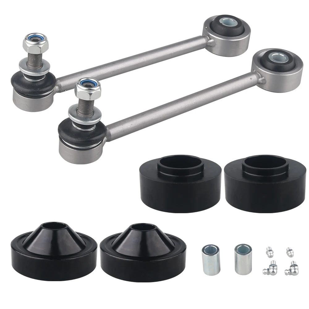 1155200 Strut Spacers Leveling Set Reduce Vibration Spacer Lift Kit Replacement Metal  with 07-18 Jeep Wrangler JK Leveling Kit