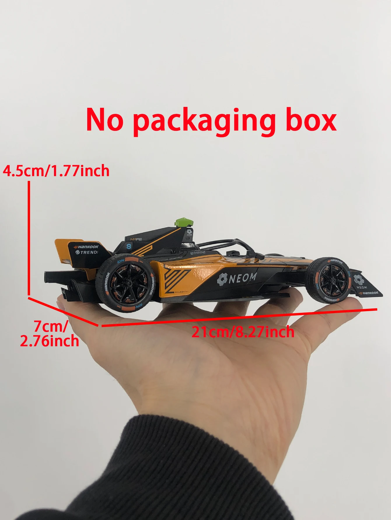 TSC 1:24 simulación de aleación de zinc el modelo de coche ABB FIA Fórmula E McLaren, adorno estático, coche de regalo coleccionable de metal