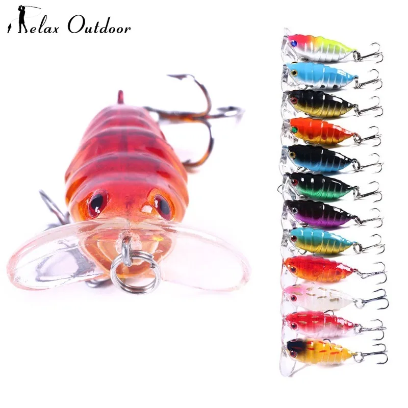 Japanese Style Bug Lures Micro Lures Fake Floating Rolling Minnow Surface Fishing Knowing Carp Fish Bait Simulated Mouth Strip