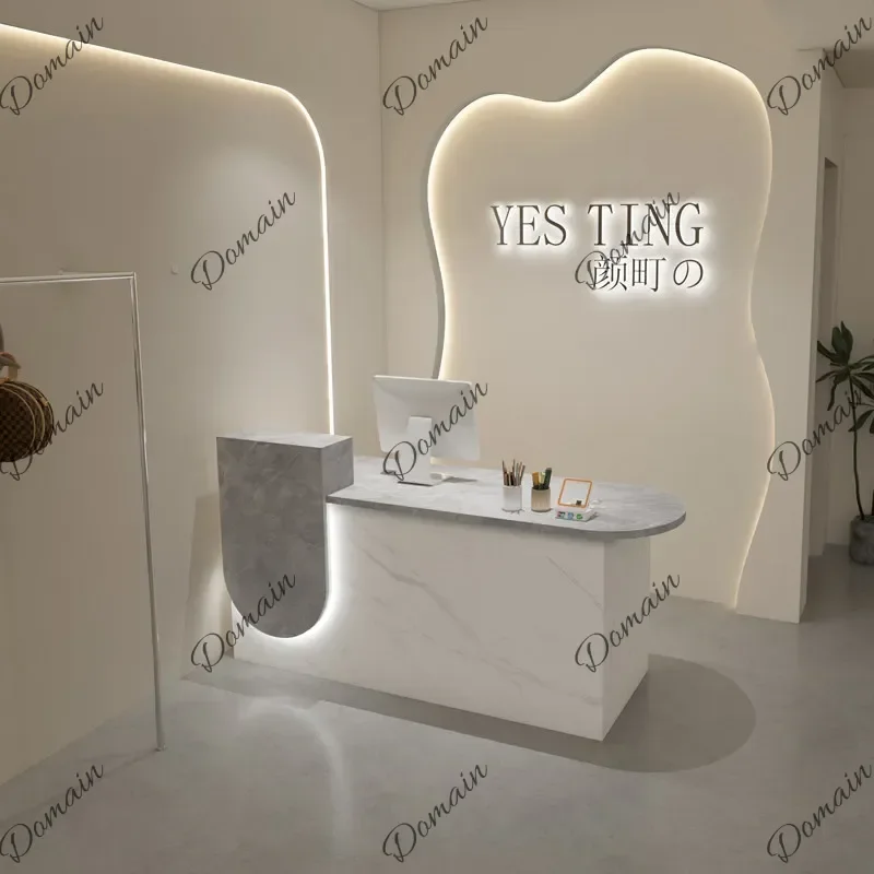XX Creative Design Reception Desks Luxury Executive Welcome Display Modern Reception Desks Vintage Mostrador Lounge Suite Furnit