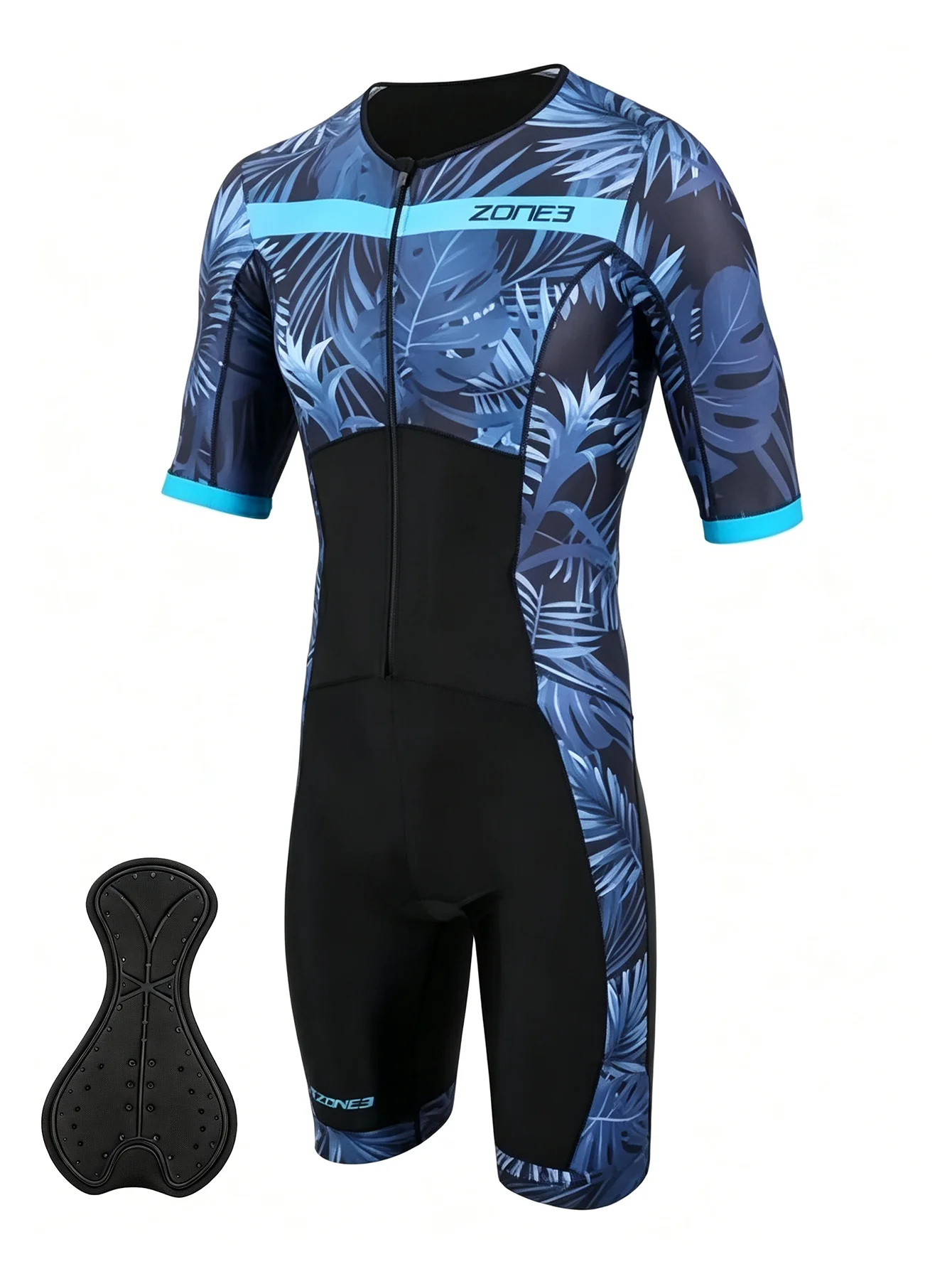 Support Fit Women‘s Cycling Bodysuit Short Sleeve Full Zip Crewneck, Breathable Quick Dry Lightweight Jumpsuit