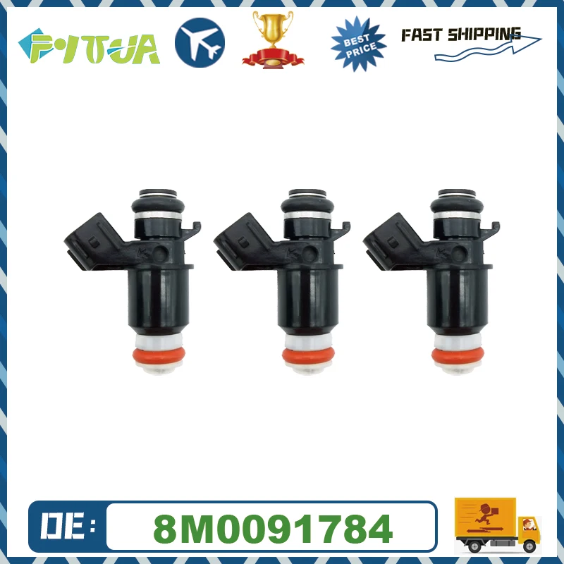 

3pcs Fuel Injector 8M0091784 For Yamaha 1999 F15AMH 2006 Mercury Outboard 25 30HP Accessories car
